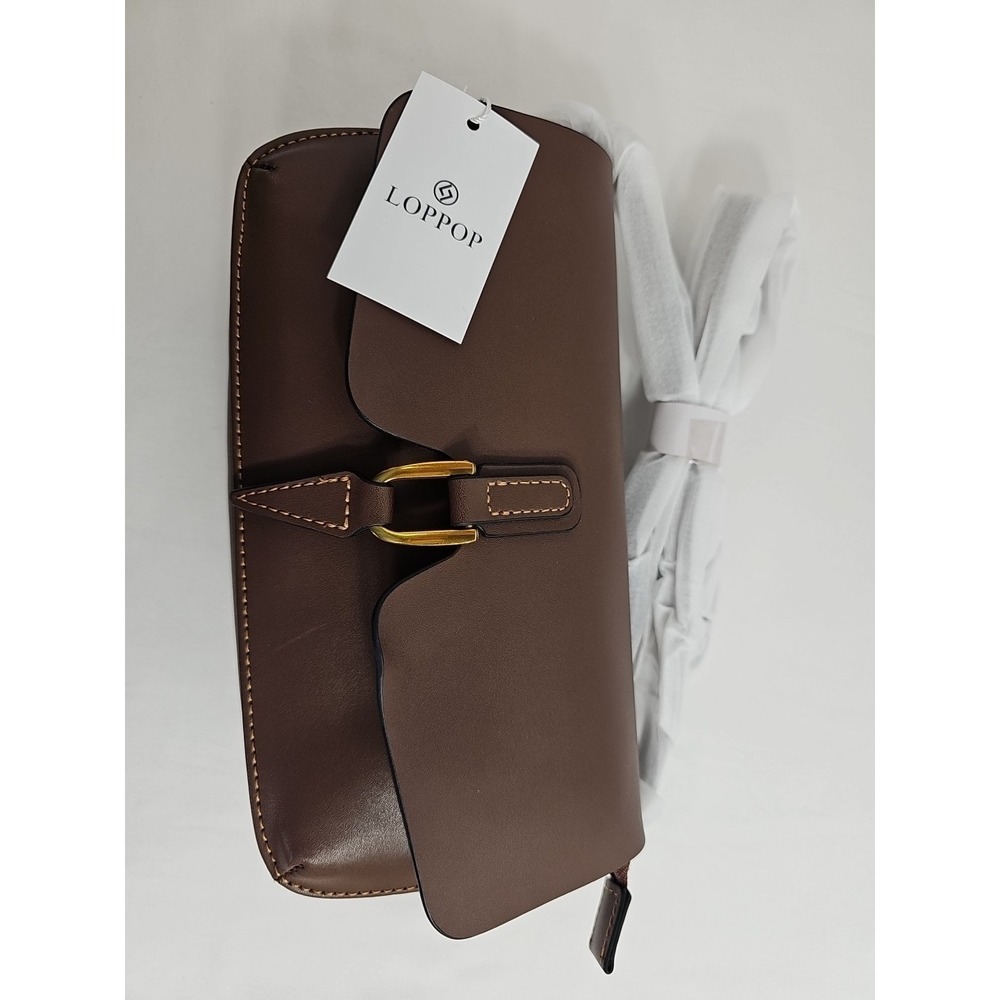 LL Loppop‎ Taupe Leather Crossbody New With Tags